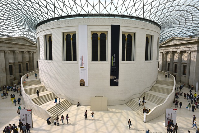 Inside hall of a museum