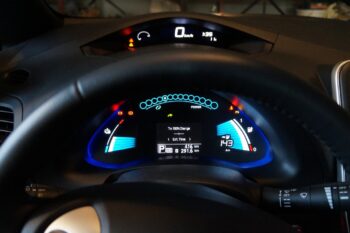 Dash board of leaf electric car