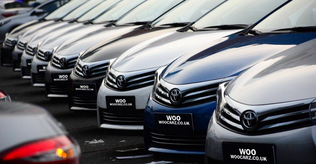 parked toyota corolla cars