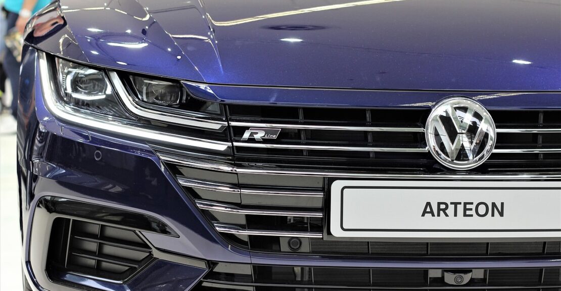 Blue VW Arteon Car