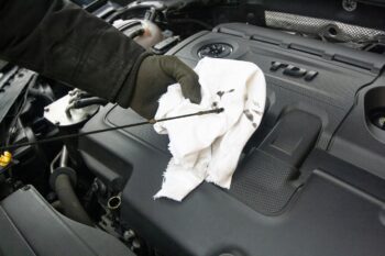 image of an oil check on a car