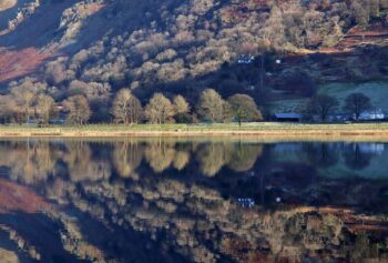 Scenic image of hills and lake in the lake district