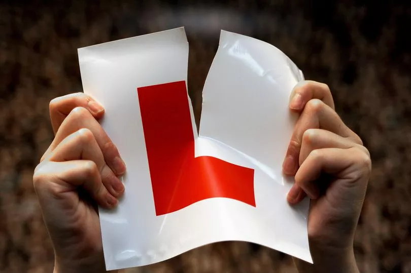 image of a torn learner's L sticker