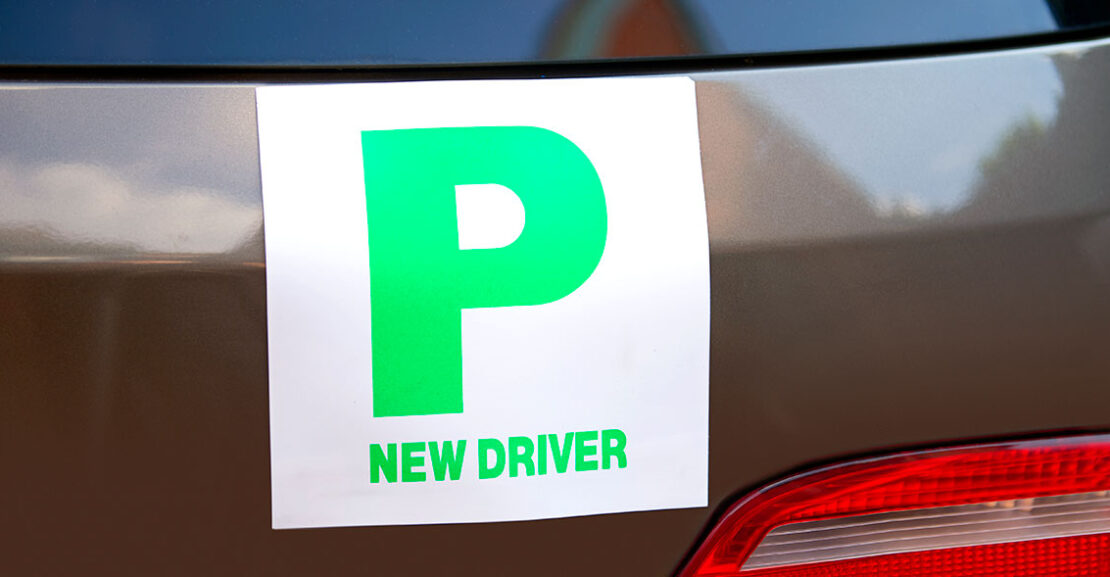 New driver passed sticker on car