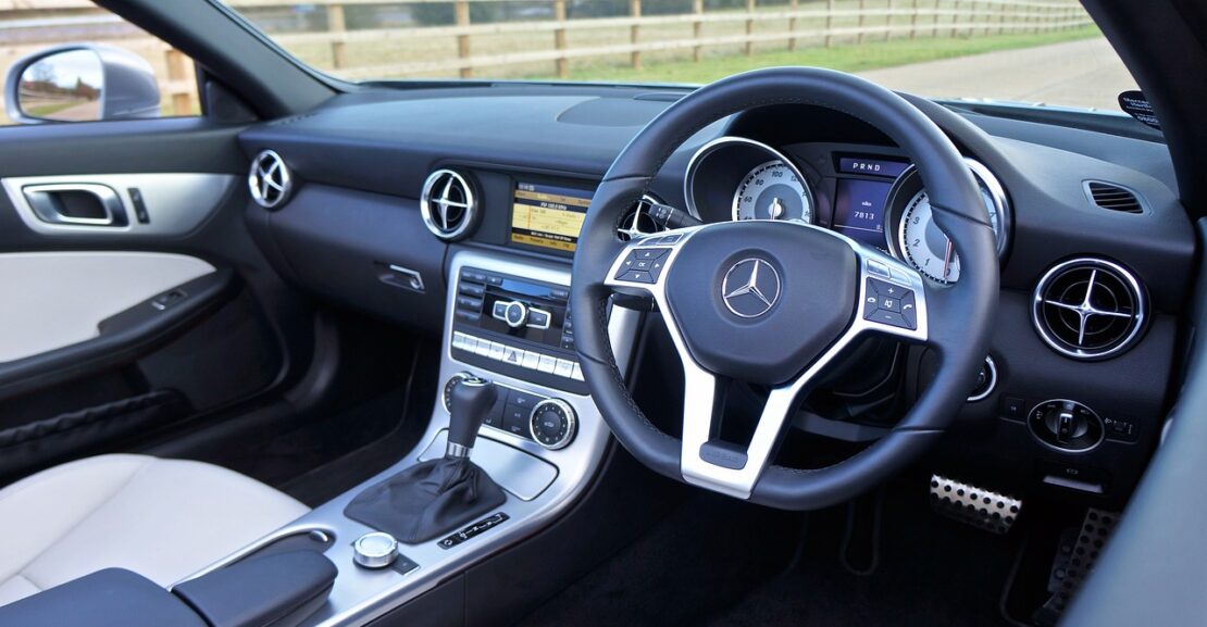 Interior of a mercedes-benz car
