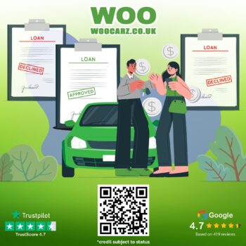 Graphic of a woman being accepted finance