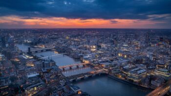 Image of London at sunset