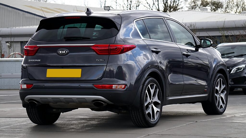 image of a black Kia Sportage car