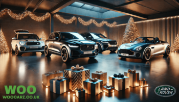 an array of used cars, with festive decorations